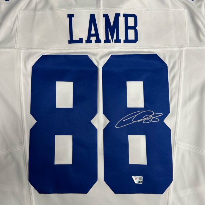 CeeDee Lamb Dallas Cowboys Autographed White Nike Limited Jersey