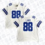 CeeDee Lamb Dallas Cowboys Autographed White Nike Limited Jersey